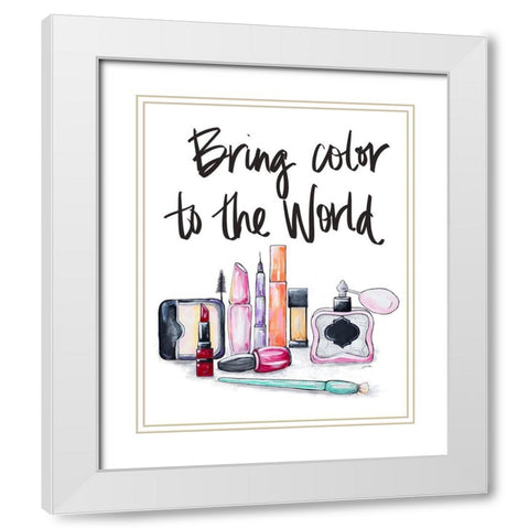 Bring Color to the World White Modern Wood Framed Art Print with Double Matting by Ritter, Gina