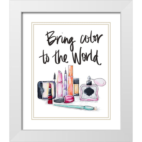 Bring Color to the World White Modern Wood Framed Art Print with Double Matting by Ritter, Gina