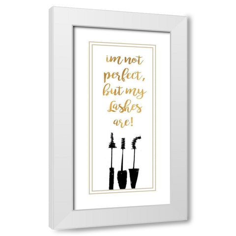 Perfect Lashes White Modern Wood Framed Art Print with Double Matting by Ritter, Gina
