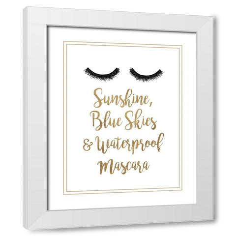 Waterproof Mascara White Modern Wood Framed Art Print with Double Matting by Ritter, Gina