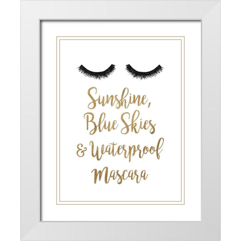 Waterproof Mascara White Modern Wood Framed Art Print with Double Matting by Ritter, Gina