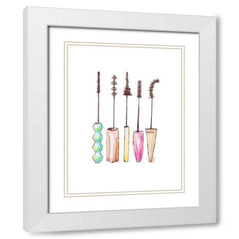 Lash Life White Modern Wood Framed Art Print with Double Matting by Ritter, Gina