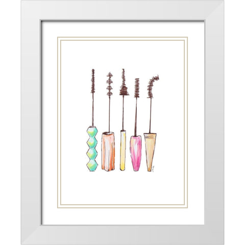 Lash Life White Modern Wood Framed Art Print with Double Matting by Ritter, Gina