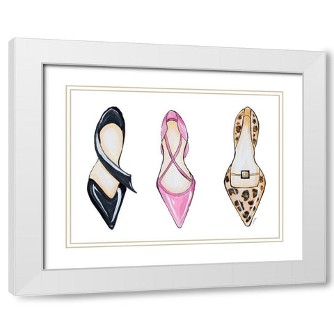 If The Shoe Fits II White Modern Wood Framed Art Print with Double Matting by Ritter, Gina