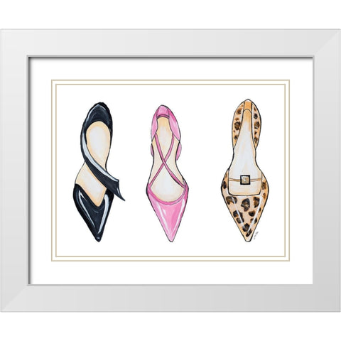 If The Shoe Fits II White Modern Wood Framed Art Print with Double Matting by Ritter, Gina