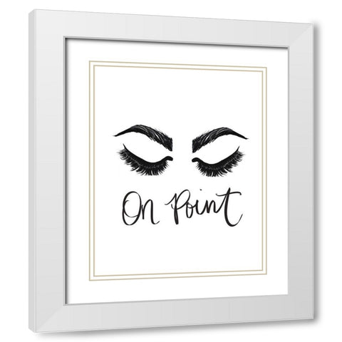 On Point White Modern Wood Framed Art Print with Double Matting by Ritter, Gina