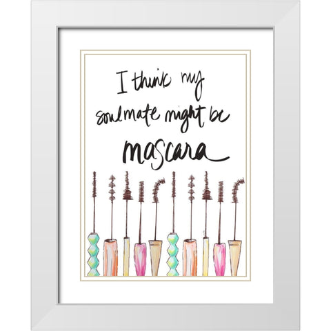 Mascara Soulmate White Modern Wood Framed Art Print with Double Matting by Ritter, Gina