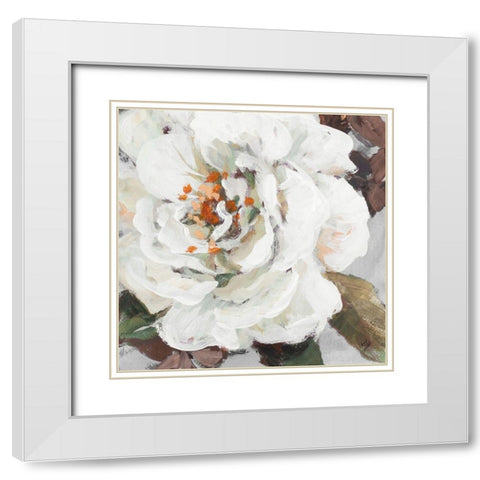 Fair Garden Square I White Modern Wood Framed Art Print with Double Matting by Loreth, Lanie