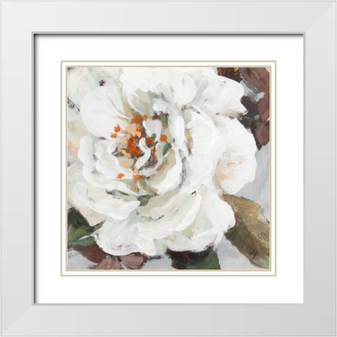 Fair Garden Square I White Modern Wood Framed Art Print with Double Matting by Loreth, Lanie
