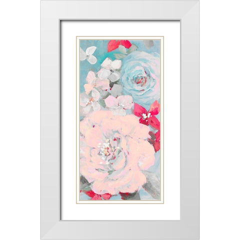 Abundant Garden Pastel I White Modern Wood Framed Art Print with Double Matting by Loreth, Lanie