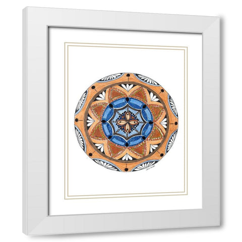 Rustic Mandala White Modern Wood Framed Art Print with Double Matting by Loreth, Lanie