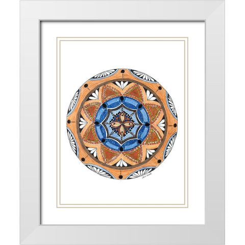Rustic Mandala White Modern Wood Framed Art Print with Double Matting by Loreth, Lanie