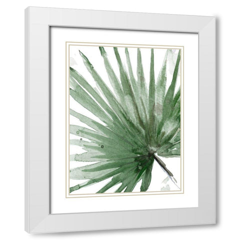 Palma Verde Close Up White Modern Wood Framed Art Print with Double Matting by Pinto, Patricia