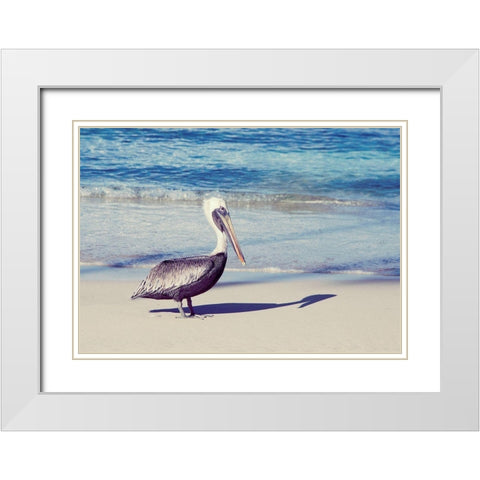 My Shadow White Modern Wood Framed Art Print with Double Matting by Mansfield, Kathy