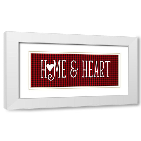 Home And Heart White Modern Wood Framed Art Print with Double Matting by Metz, Andi