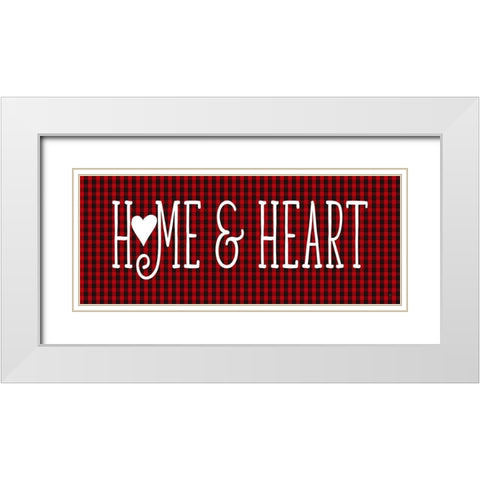 Home And Heart White Modern Wood Framed Art Print with Double Matting by Metz, Andi