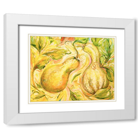 Fall Garden I White Modern Wood Framed Art Print with Double Matting by Diannart