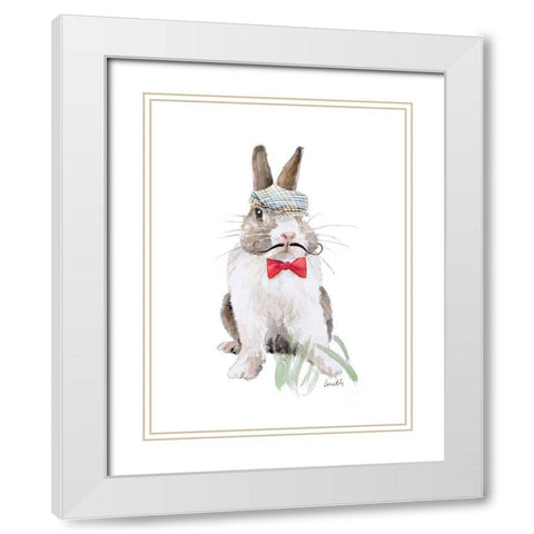 Modern Bunny III White Modern Wood Framed Art Print with Double Matting by Loreth, Lanie