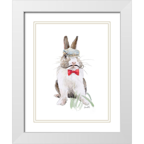 Modern Bunny III White Modern Wood Framed Art Print with Double Matting by Loreth, Lanie