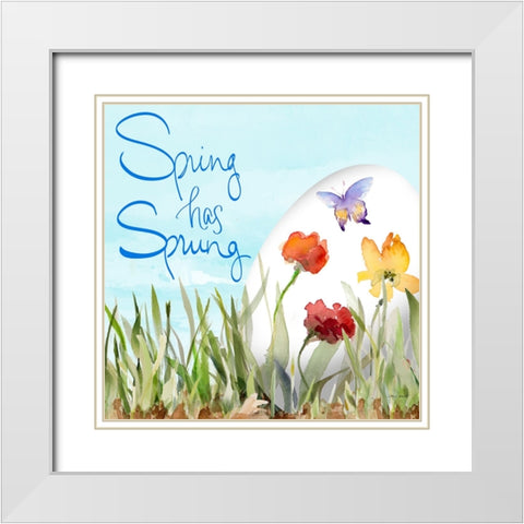 Spring Has Sprung White Modern Wood Framed Art Print with Double Matting by Loreth, Lanie
