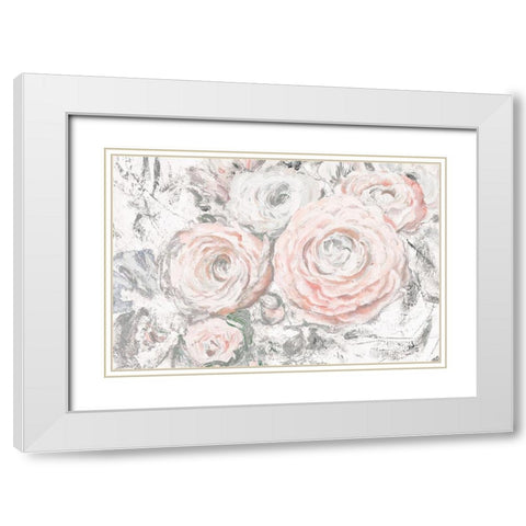 Soft Romance White Modern Wood Framed Art Print with Double Matting by Pinto, Patricia