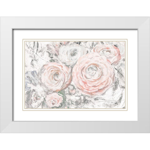 Soft Romance White Modern Wood Framed Art Print with Double Matting by Pinto, Patricia