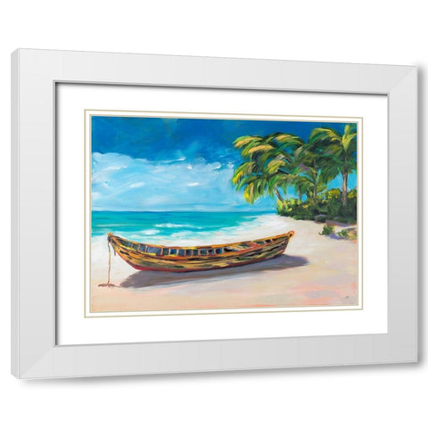 Lost Island I White Modern Wood Framed Art Print with Double Matting by DeRice, Julie