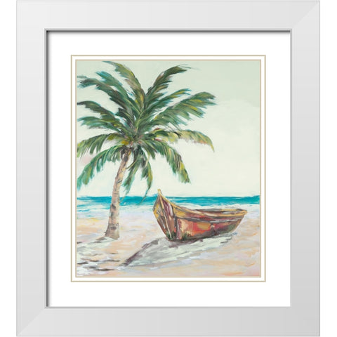 Lost Island At Sunrise White Modern Wood Framed Art Print with Double Matting by DeRice, Julie