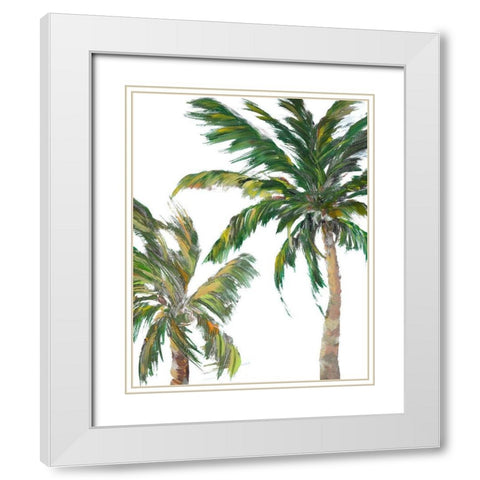 Tropical Trees on White II White Modern Wood Framed Art Print with Double Matting by DeRice, Julie