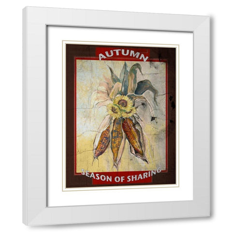 Sharing is Caring I White Modern Wood Framed Art Print with Double Matting by Diannart
