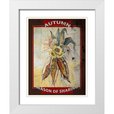 Sharing is Caring I White Modern Wood Framed Art Print with Double Matting by Diannart