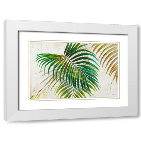 Palmas di Viento White Modern Wood Framed Art Print with Double Matting by Pinto, Patricia