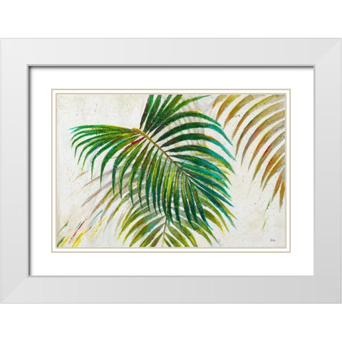 Palmas di Viento White Modern Wood Framed Art Print with Double Matting by Pinto, Patricia