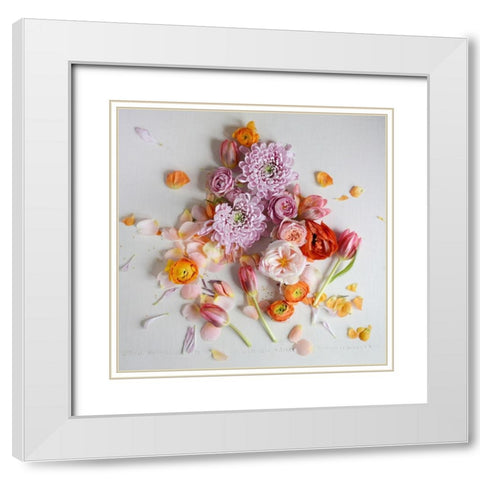 Fresh Bloom White Modern Wood Framed Art Print with Double Matting by Gardner, Sarah