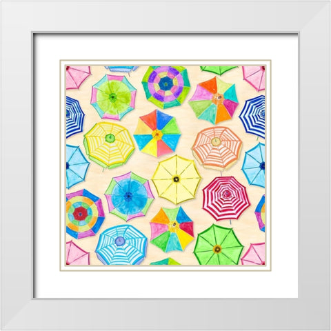 Under the Shade White Modern Wood Framed Art Print with Double Matting by DeRice, Julie
