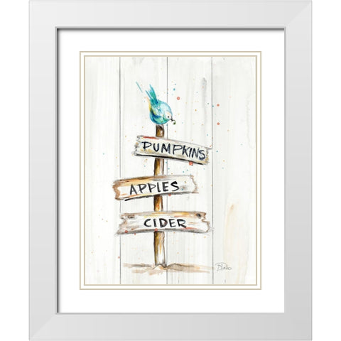Sign of Fall White Modern Wood Framed Art Print with Double Matting by Pinto, Patricia