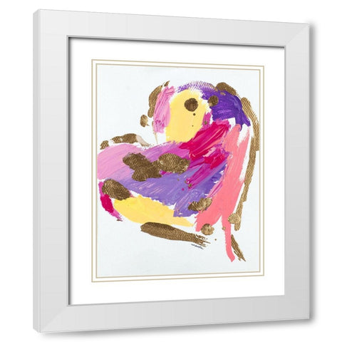 Heart Full of Love I White Modern Wood Framed Art Print with Double Matting by Hewitt, L.