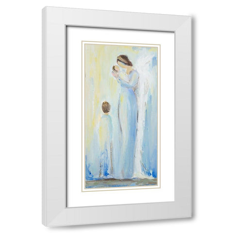 Heavens Angel White Modern Wood Framed Art Print with Double Matting by Hewitt, L.