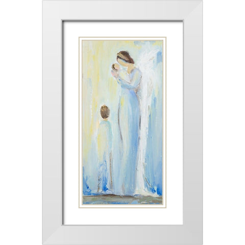 Heavens Angel White Modern Wood Framed Art Print with Double Matting by Hewitt, L.
