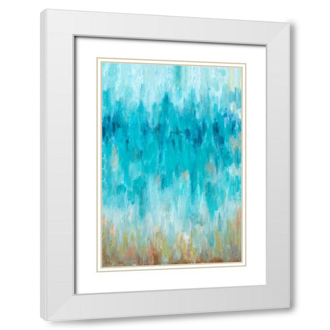 Beach Gaze White Modern Wood Framed Art Print with Double Matting by Hewitt, L.