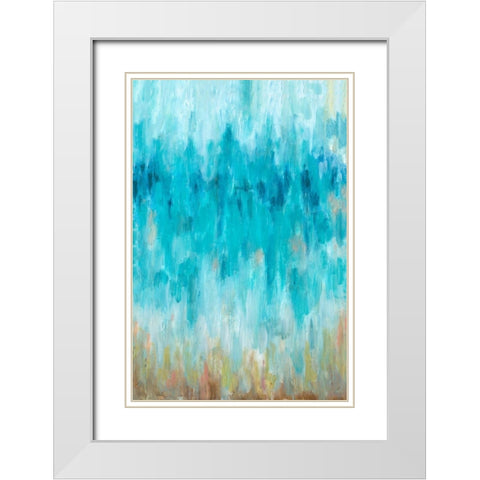 Beach Gaze White Modern Wood Framed Art Print with Double Matting by Hewitt, L.