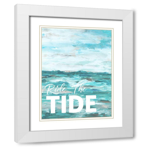 Ride The Tide White Modern Wood Framed Art Print with Double Matting by Hewitt, L.