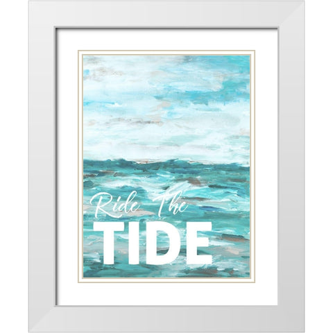 Ride The Tide White Modern Wood Framed Art Print with Double Matting by Hewitt, L.