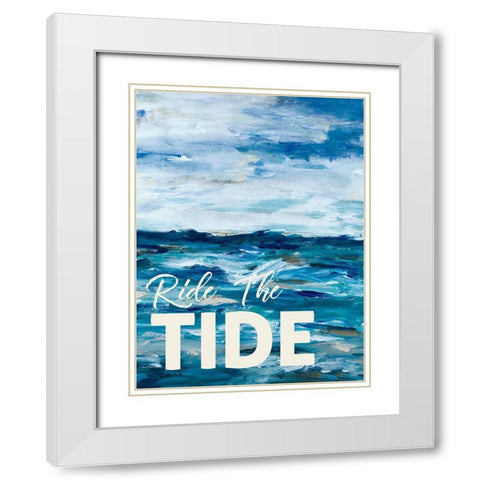 Ride The Tide White Modern Wood Framed Art Print with Double Matting by Hewitt, L.