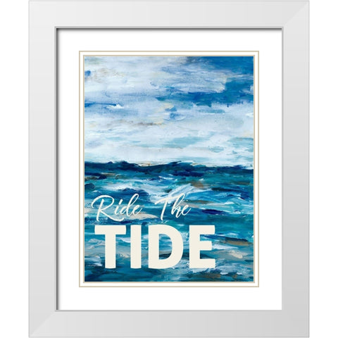 Ride The Tide White Modern Wood Framed Art Print with Double Matting by Hewitt, L.