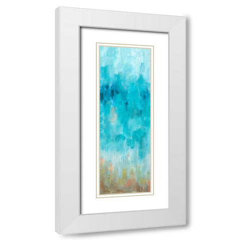 Beach Gaze Panel I White Modern Wood Framed Art Print with Double Matting by Hewitt, L.