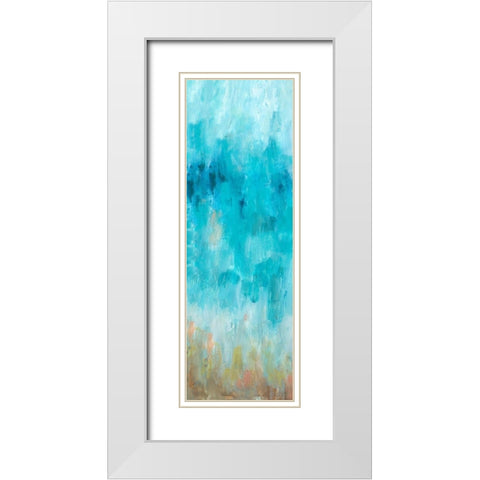 Beach Gaze Panel I White Modern Wood Framed Art Print with Double Matting by Hewitt, L.