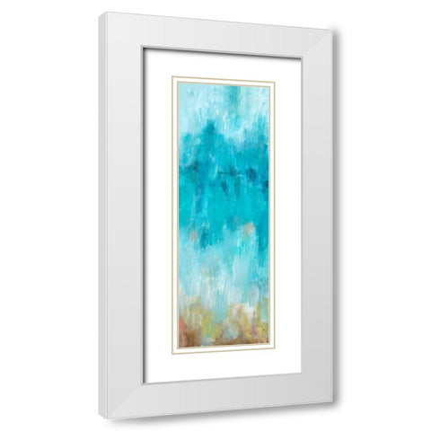 Beach Gaze Panel II White Modern Wood Framed Art Print with Double Matting by Hewitt, L.