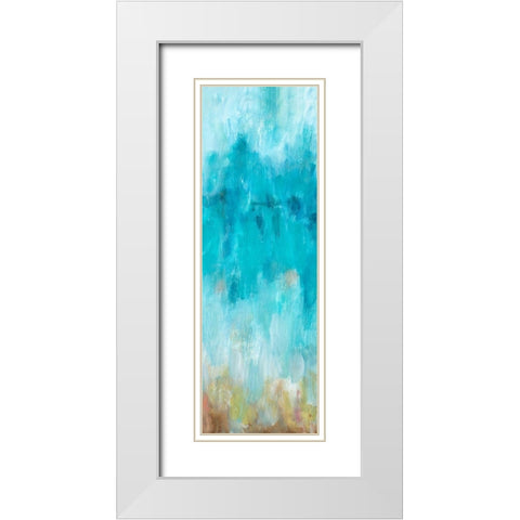Beach Gaze Panel II White Modern Wood Framed Art Print with Double Matting by Hewitt, L.