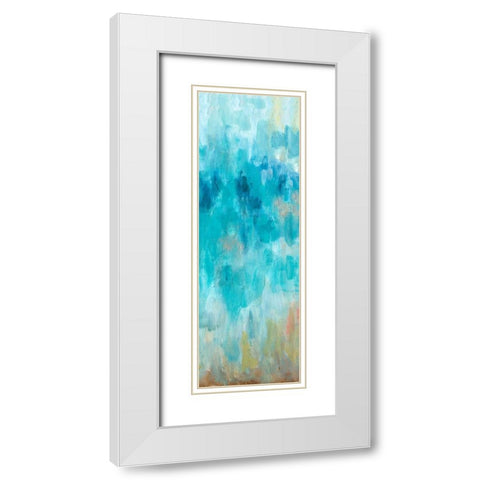 Beach Gaze Panel III White Modern Wood Framed Art Print with Double Matting by Hewitt, L.
